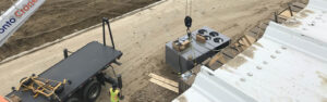 Southwest Houston TX installation of commercial AC roof unit.