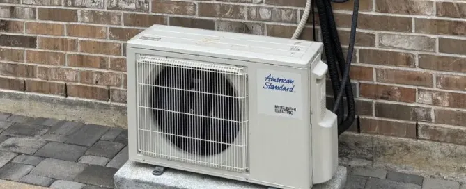 Image of heat pump that was installed by Castle