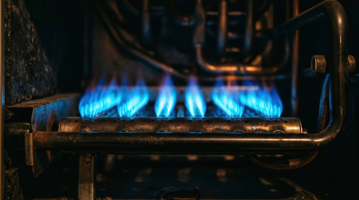 Gas furnace burners firing correctly after a heater not working repair